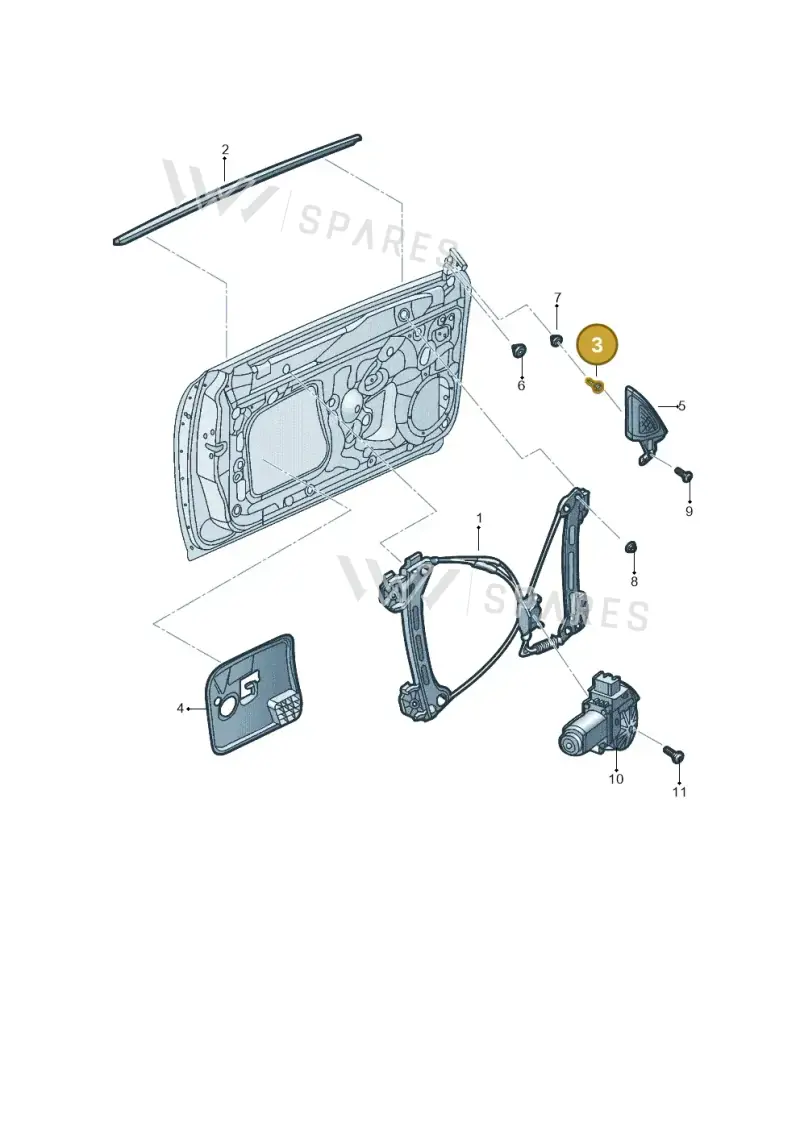 6E0837732 — Volkswagen Beetle (2016-2019) diagram 802837060, position 3