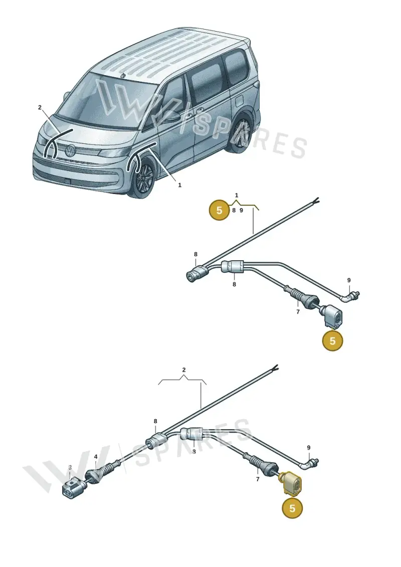 6E0973702 — Volkswagen Multivan (2021-) diagram 7t0971500, position 5