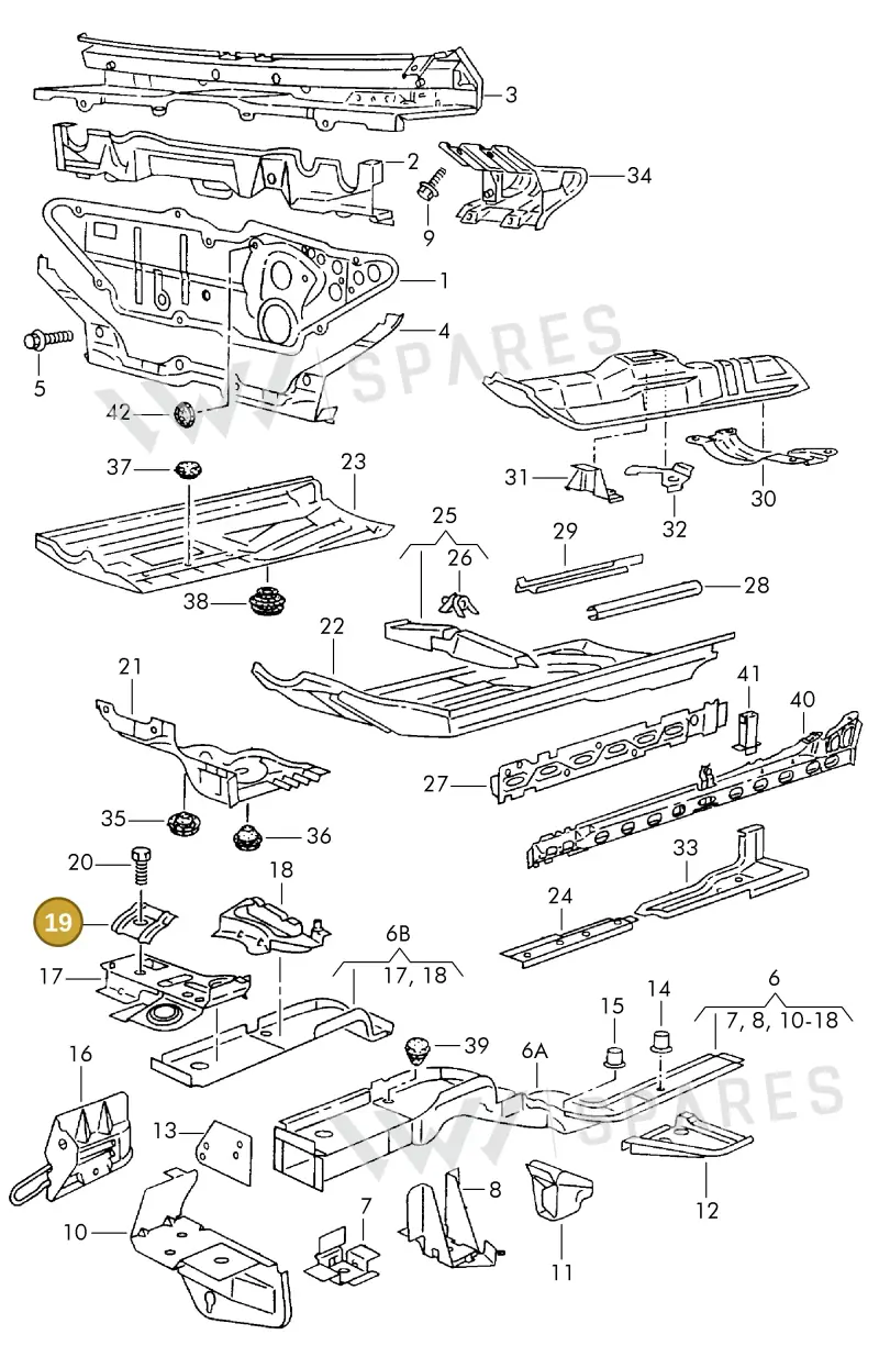 6K0803219 — Volkswagen POLO CLASSIC/VARIANT (1996-1999) diagram 138803100, position 19