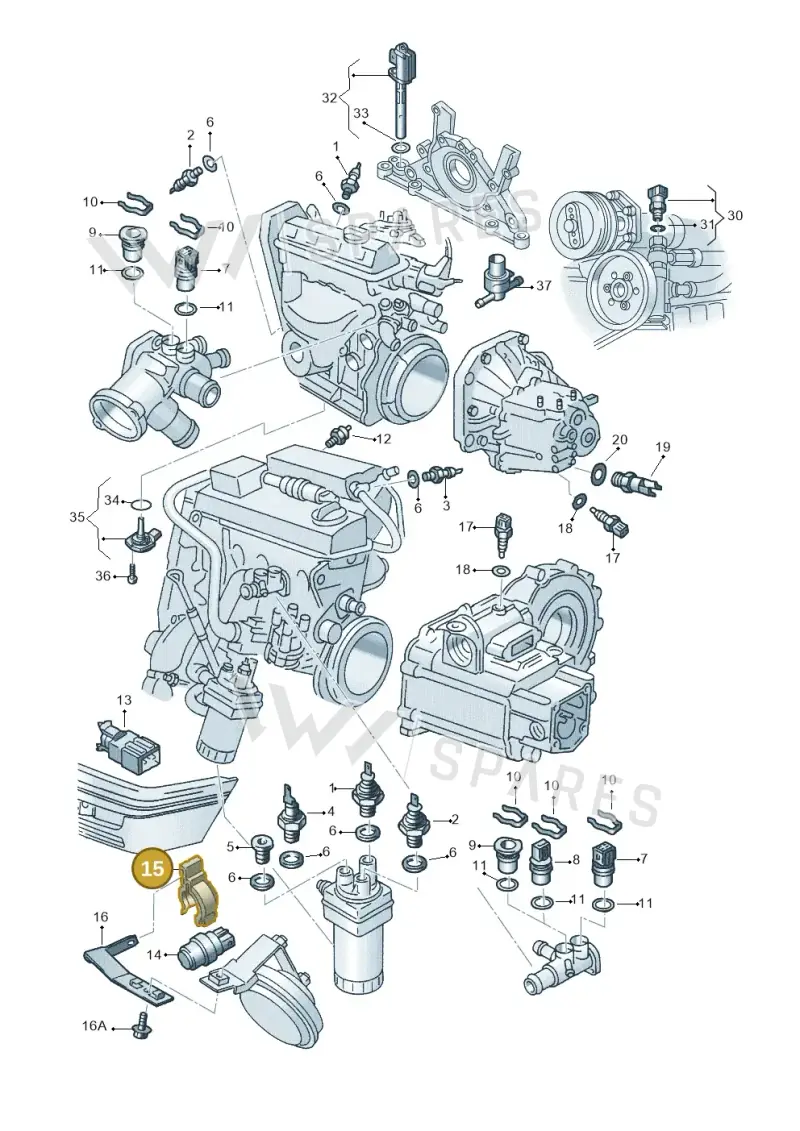 6K0971847A — Volkswagen CADDY-KOMBI/KASTENW.   06> (2005-) diagram 121919600, position 15