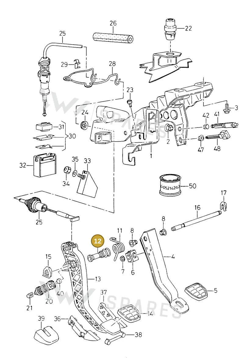6K1419599A — Volkswagen POLO CLASSIC/VARIANT (1999-2001) diagram 242721200, position 12