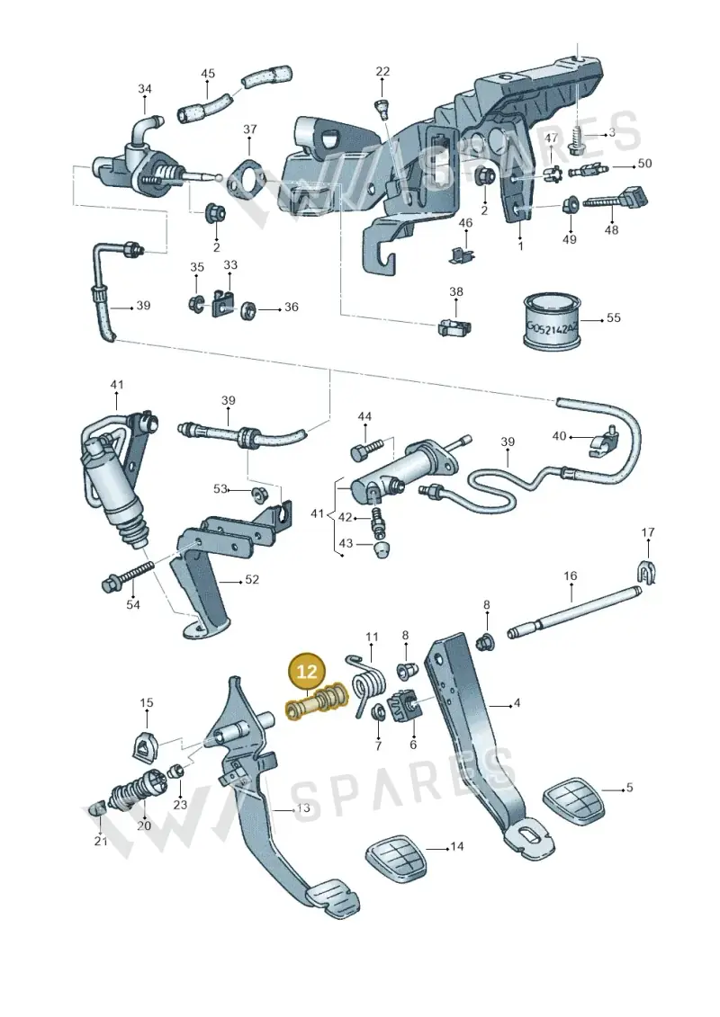 6K1419599A — Volkswagen CADDY-KOMBI/KASTENW.   06> (2005-) diagram 242721250, position 12