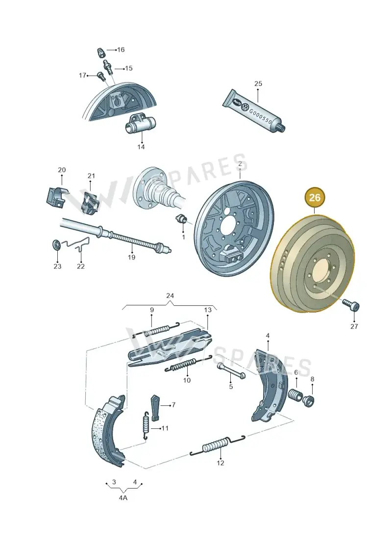 6K9609617 — Volkswagen Caddy combi./del.van (1998-2005) diagram 194609300, position 26