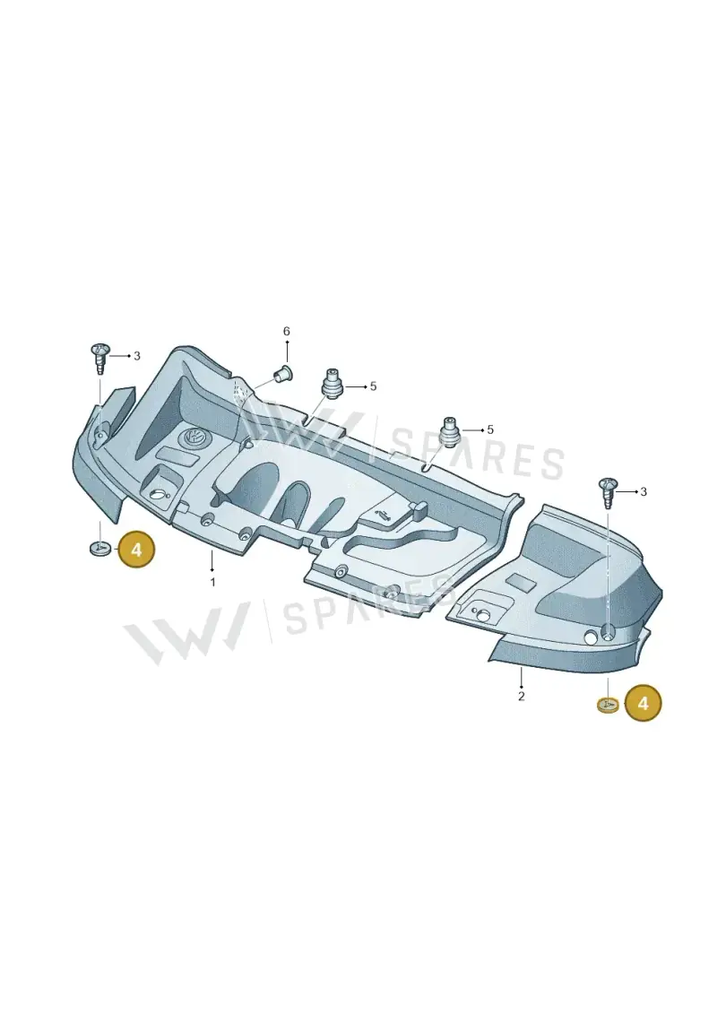 6N0129355 — Volkswagen Transp. caravelle (2008-2009) diagram 410103900, position 4