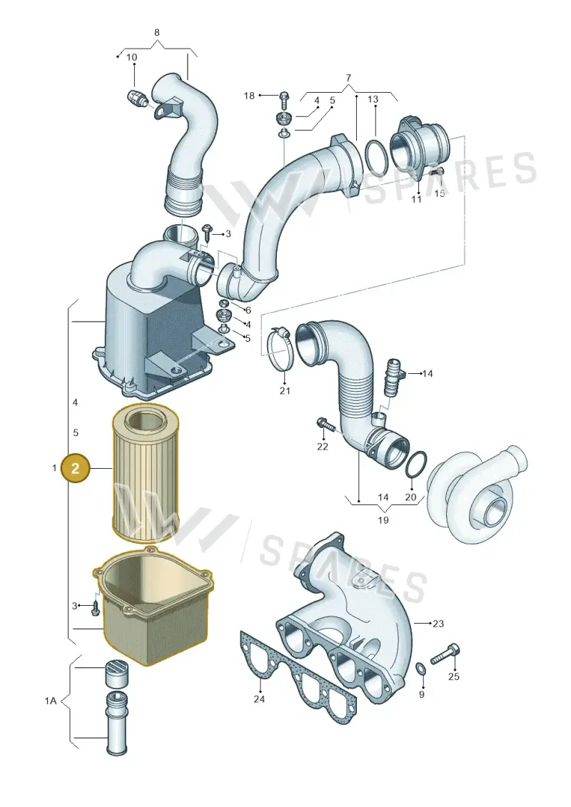 6N0129620A — Volkswagen LUPO/3L TDI (2003-2005) diagram 231129230, position 2