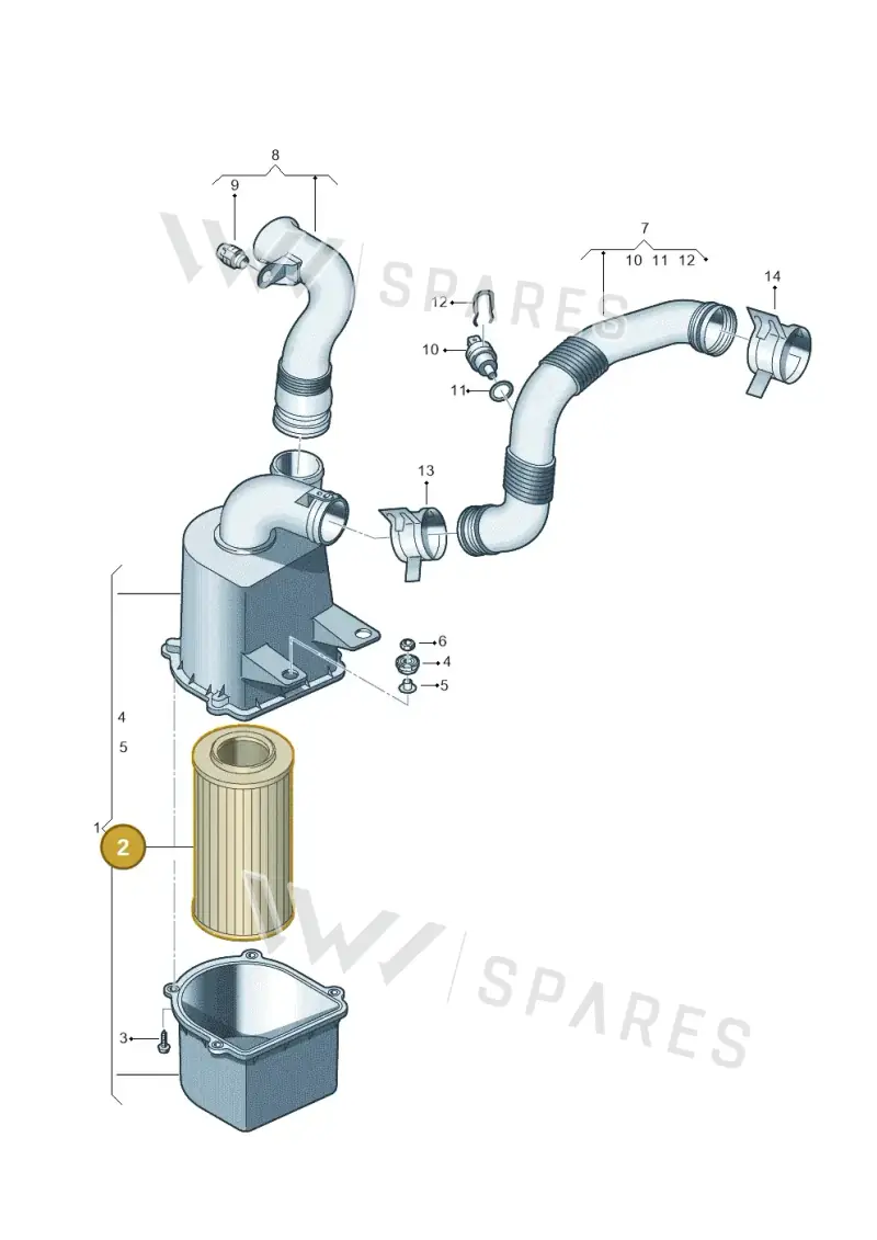 6N0129620A — Volkswagen LUPO/3L TDI (2003-2005) diagram 240129250, position 2
