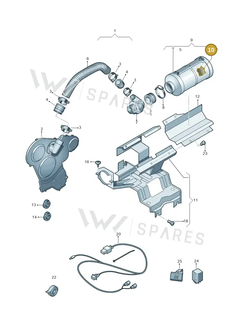 6N0129620A — Volkswagen Amarok twin cab (2016-2022) diagram 749109860, position 10