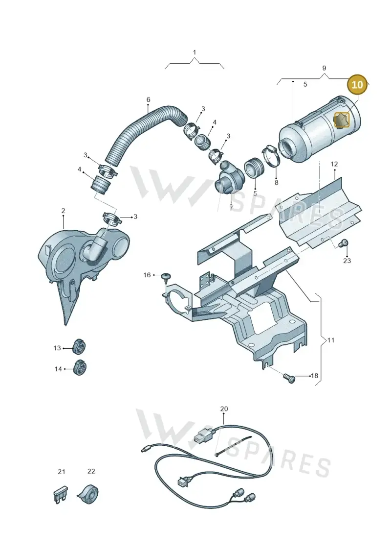 6N0129620A — Volkswagen Amarok twin cab (2016-2022) diagram 749109800, position 10