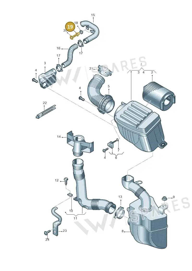 6N0129734 — Volkswagen TOURAN (2003-2005) diagram 420129700, position 19