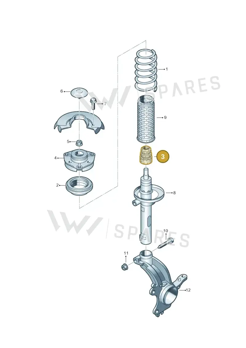 6N0412303A — Volkswagen Polo (2008-2009) diagram 253411100, position 3