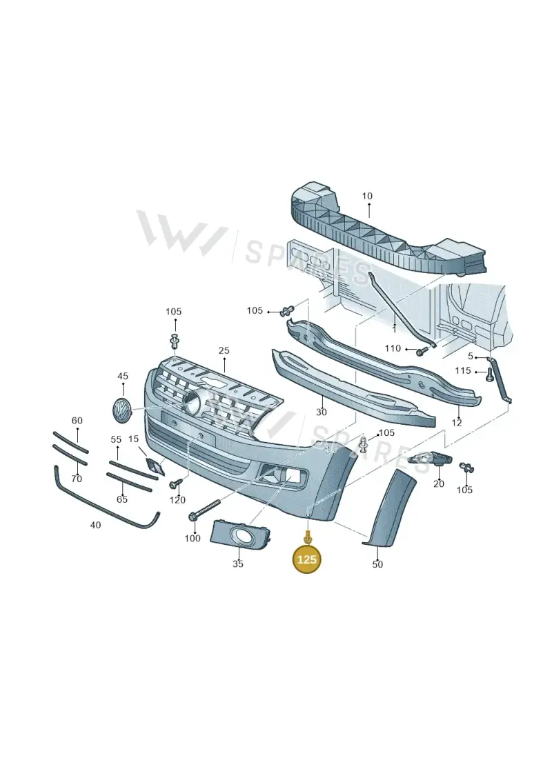 6N0807199 — Volkswagen Amarok twin cab (2009-2012) diagram 683807000, position 125