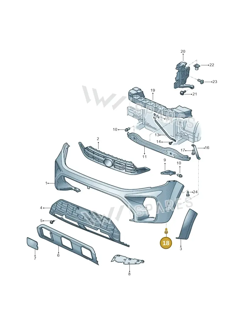 6N0807199 — Volkswagen Amarok twin cab (2022-) diagram 2ha807005, position 18