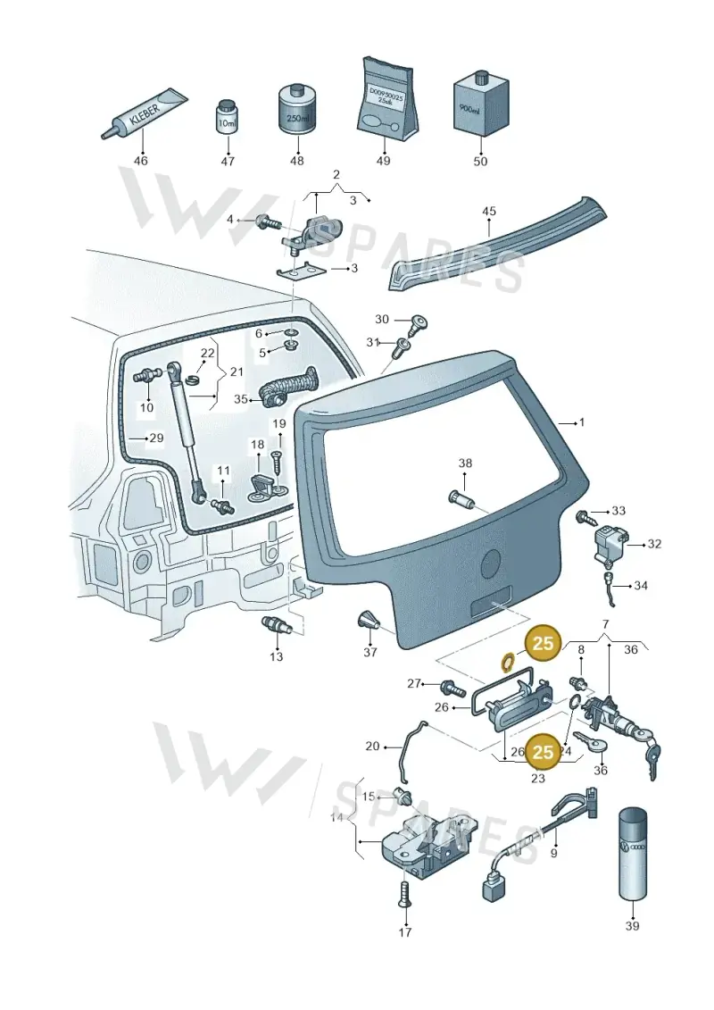 6N0827628 — Volkswagen GOLF/VAR./4MOT. A4     02 (2001-2002) diagram 203827200, position 25