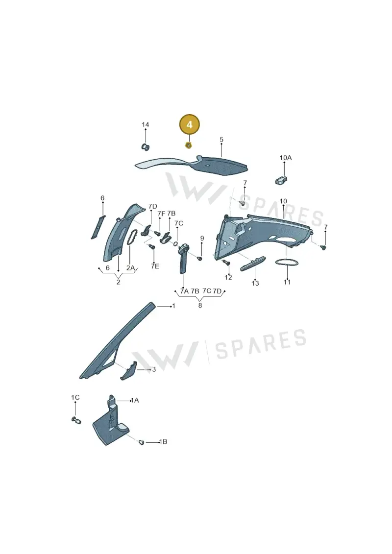 6N0867276 — Volkswagen New Beetle             06> (2005-) diagram 206867650, position 4