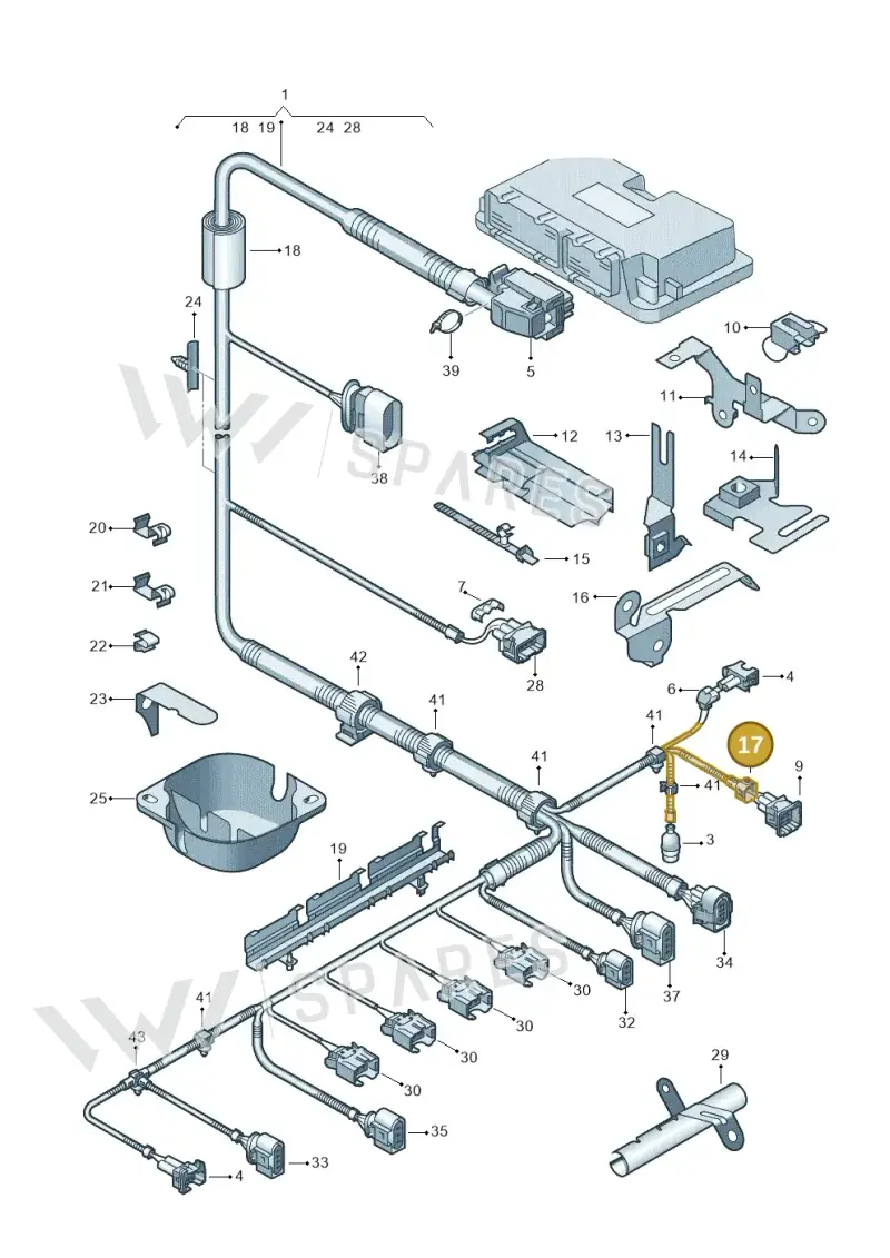 6N0906738 — Volkswagen New Beetle             06> (2005-) diagram 194971120, position 17