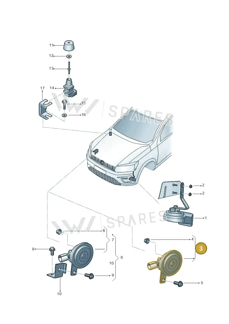 6N0951101L — Volkswagen Voyage (2016-2023) diagram 565951200, position 3