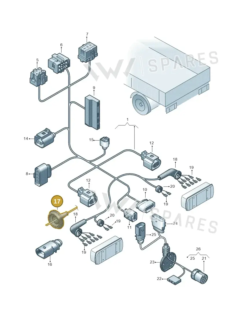 6N0971915B — Volkswagen Single-cab transp. (2019-2024) diagram 862972810, position 17