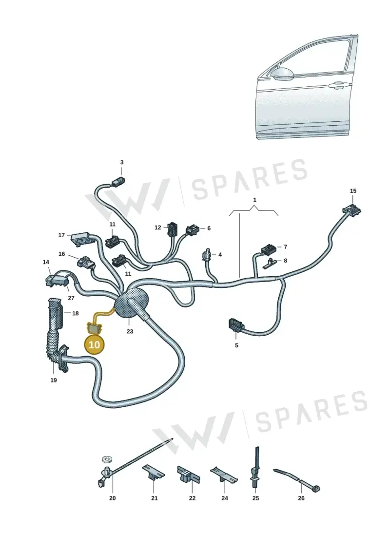6N0972704 — Volkswagen ID.4 Pro (2020-2023) diagram 10a972033, position 10