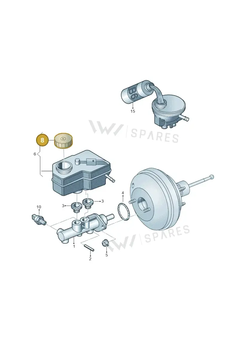 6N1611349B — Volkswagen Polo (2011-2014) diagram 253611100, position 8