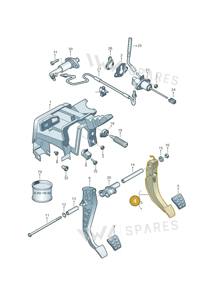 6N1721141A — Volkswagen LUPO/3L TDI (2003-2005) diagram 231721270, position 4
