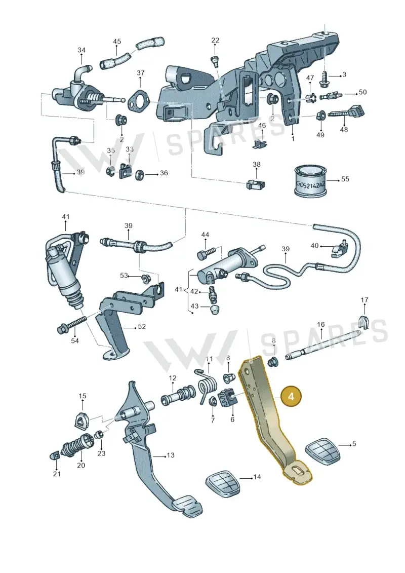 6N1721141A — Volkswagen CADDY-KOMBI/KASTENW.   06> (2005-) diagram 242721250, position 4