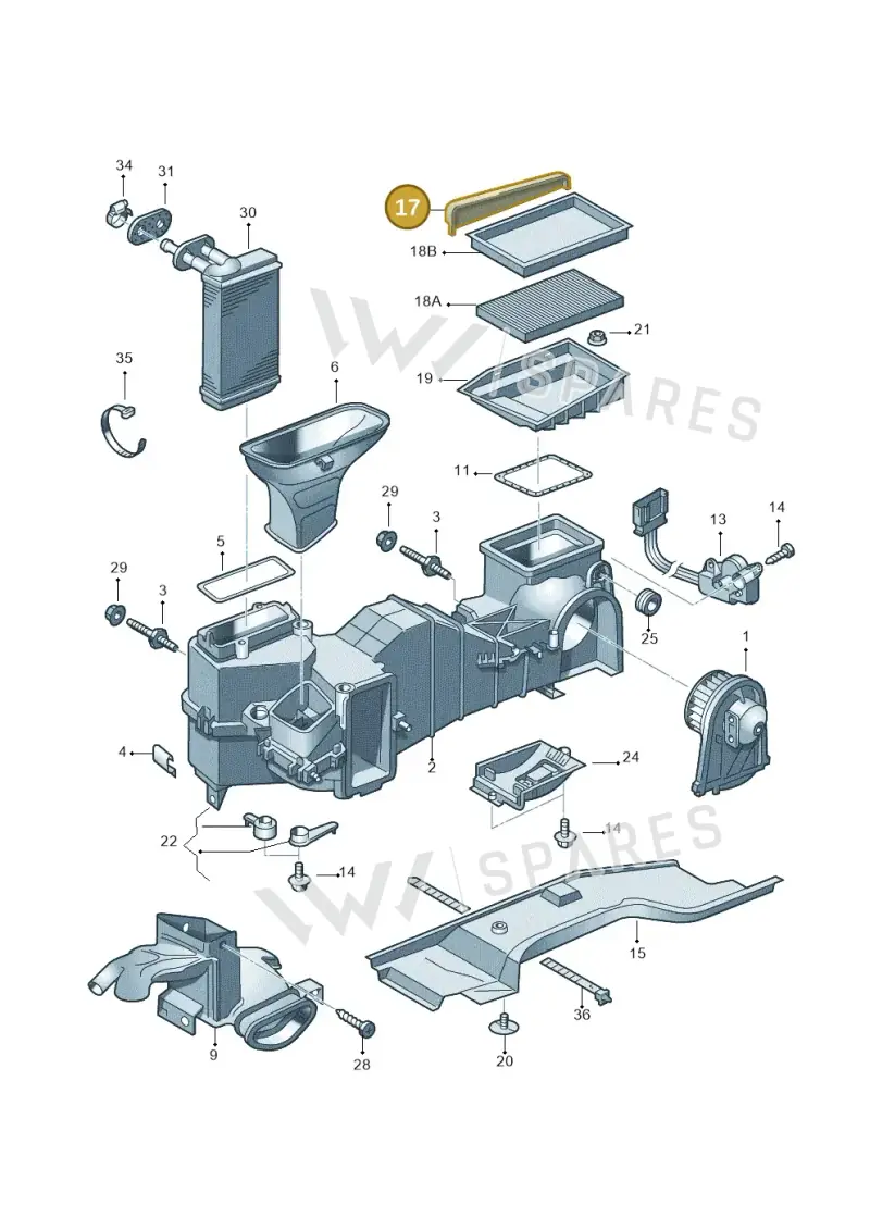 6N1815645A — Volkswagen Jetta/Wagon (2002-2006) diagram 194819200, position 17