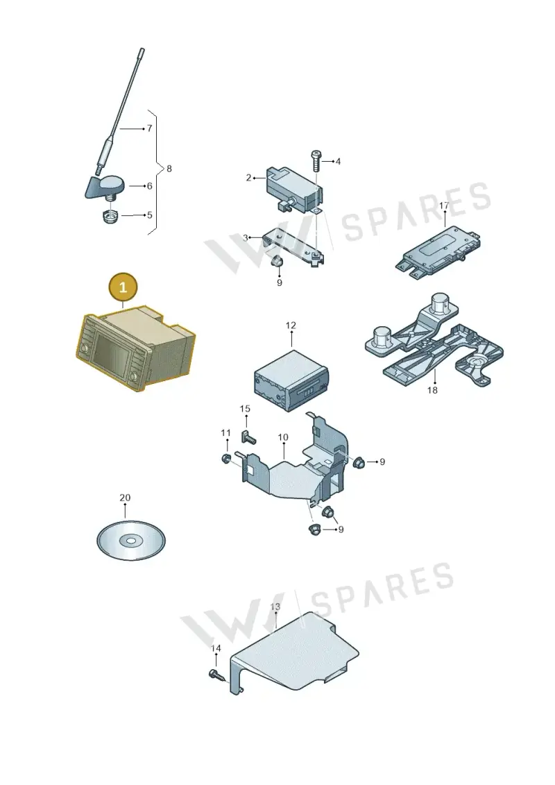 6Q0035191X — Volkswagen Polo (2008-2009) diagram 240919250, position 1