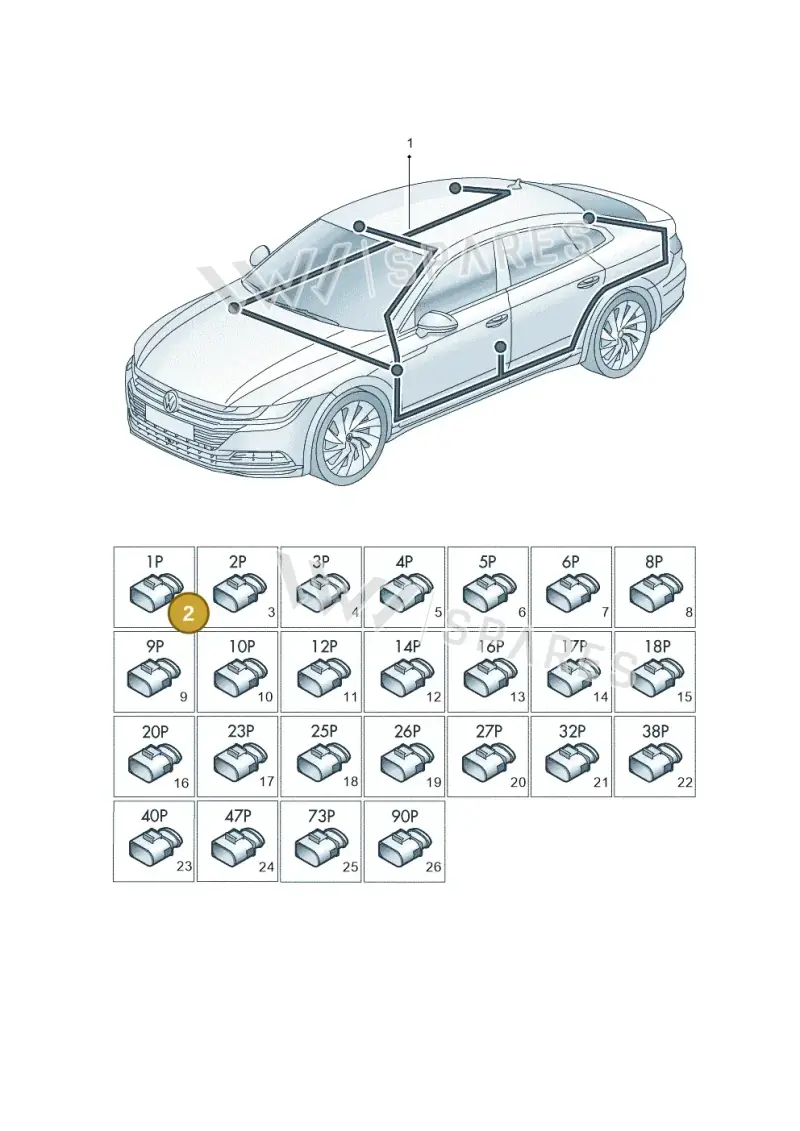 6Q0035576C — Volkswagen Arteon (2017-2023) diagram 828971900, position 2