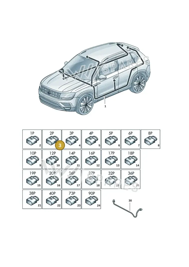 6Q0035576E — Volkswagen Taos 1.4 (2020-2024) diagram 2gm971082, position 3