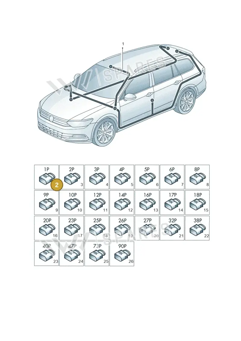 6Q0035608 — Volkswagen Passat saloon (2014-2024) diagram 793971900, position 2