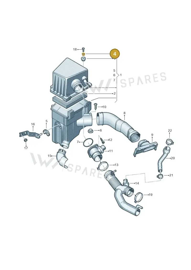 6Q0129266 — SEAT Ibiza (2012-) diagram 225129350, position 4