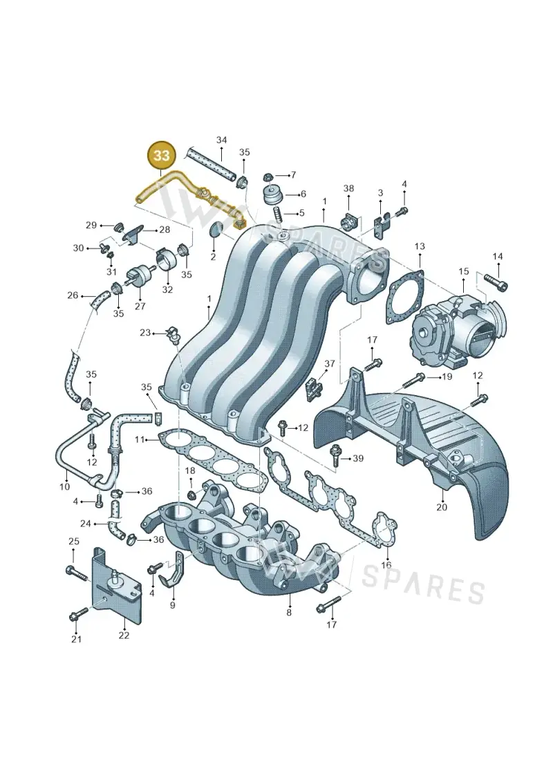 6Q0133366F — Skoda FABIA/COMBI            05> (2004-) diagram 194133270, position 33