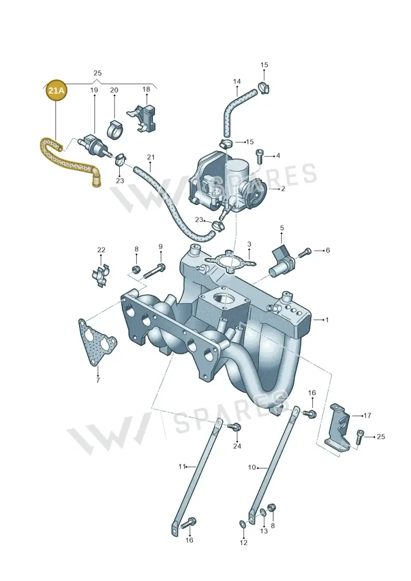 6Q0133366F — Skoda FABIA/COMBI (1999-2004) diagram 225133050, position 21A