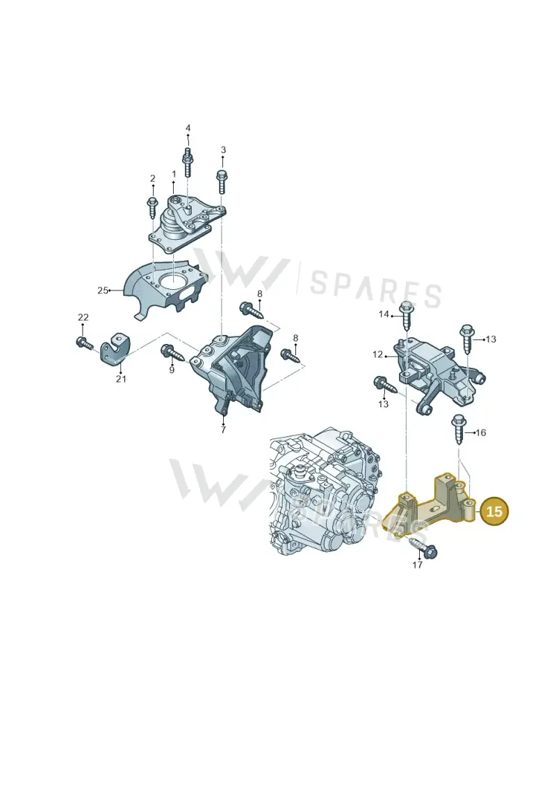 6Q0199111T — Volkswagen Polo 1.4 BlueMotion (2014-2017) diagram 773199260, position 15
