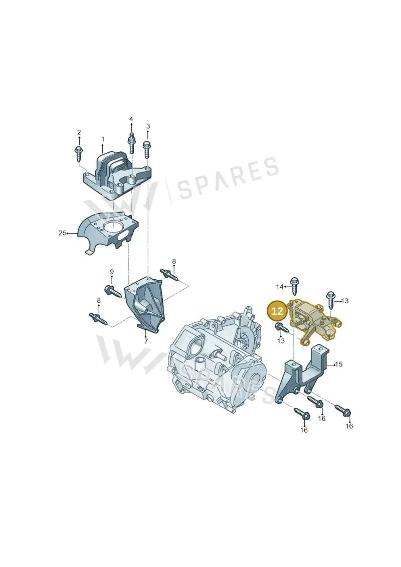 6Q0199555AT — Volkswagen Polo 1.4 BlueMotion (2014-2017) diagram 773199600, position 12