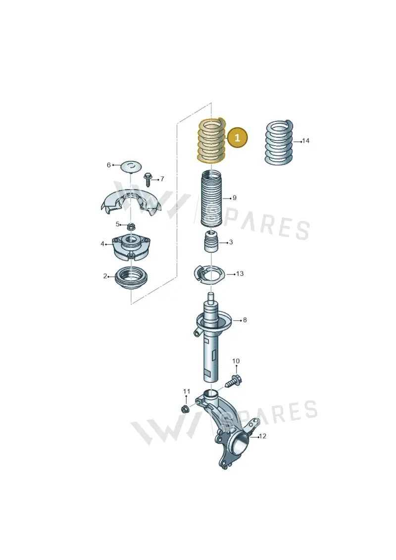6Q0411105AB — Volkswagen Polo (2011-2014) diagram 544411100, position 1