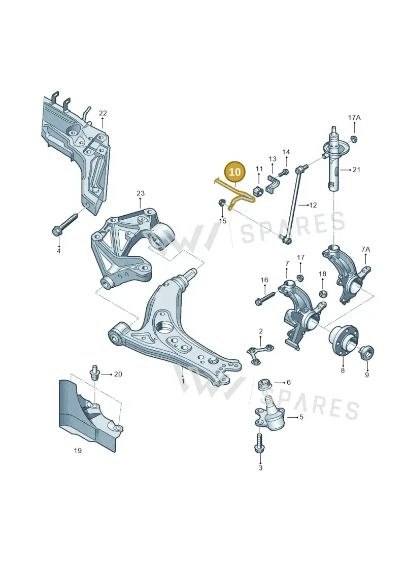 6Q0411305AL — Volkswagen Polo (2011-2014) diagram 253407100, position 10