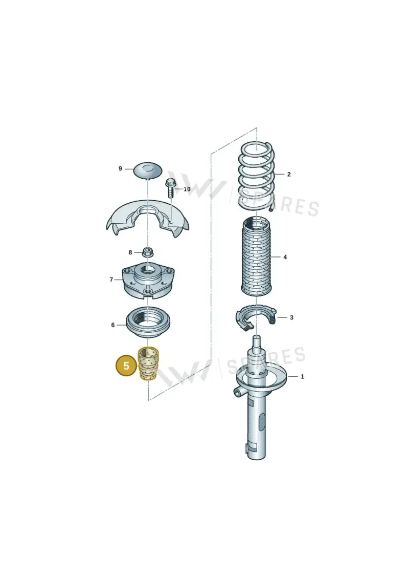 6Q0412301A — Volkswagen Polo 1.0 BlueMotion (2017-2024) diagram 2ka411000, position 5