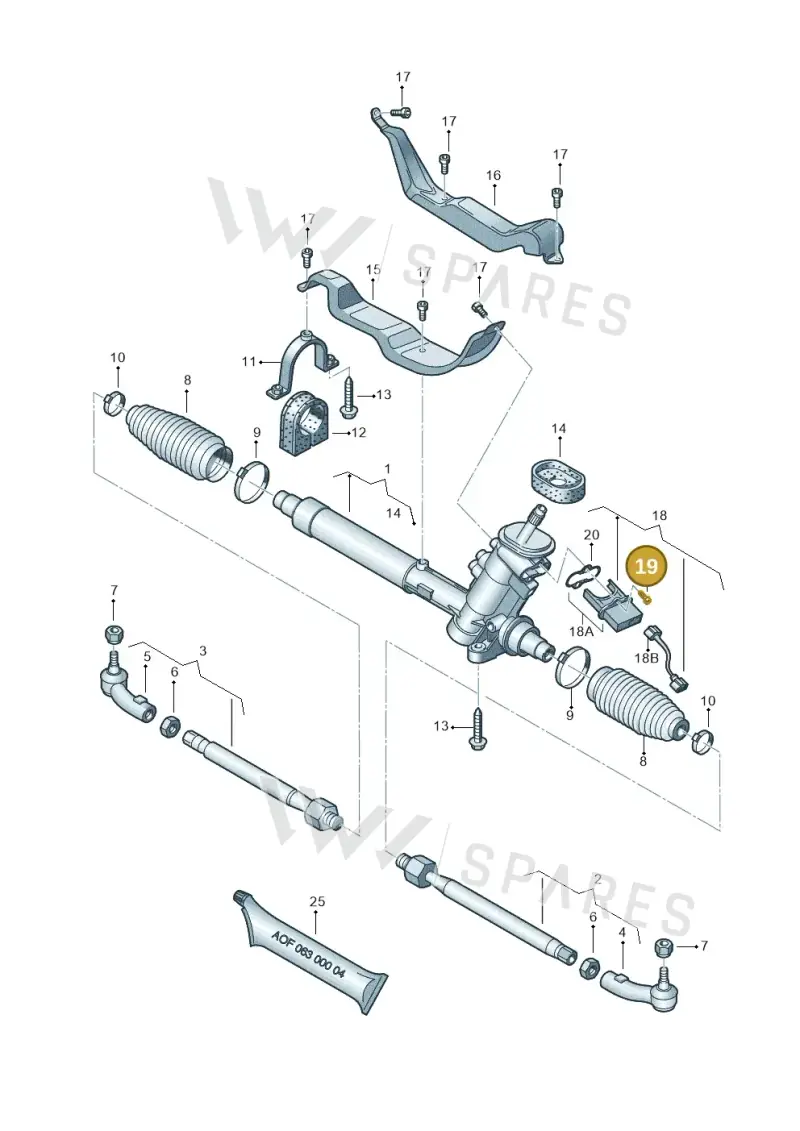 6Q0423265B — Volkswagen Polo (2011-2014) diagram 253423400, position 19
