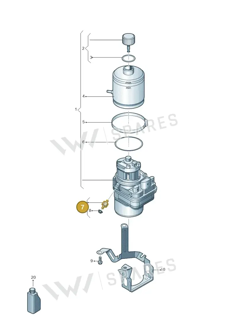 6Q0423809D — Volkswagen Polo (2012-2014) diagram 672423450, position 7