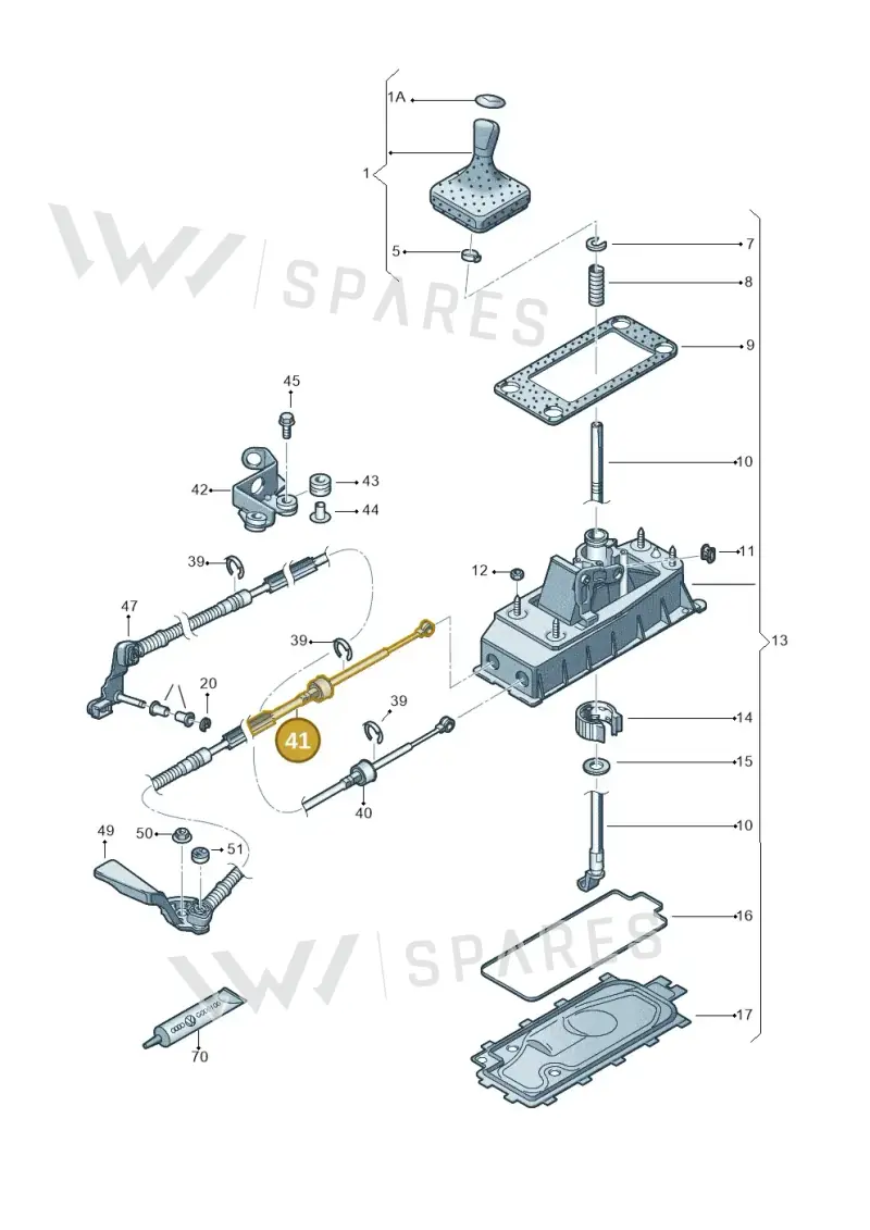 6Q0711265AL — Volkswagen Polo (2012-2014) diagram 672711300, position 41