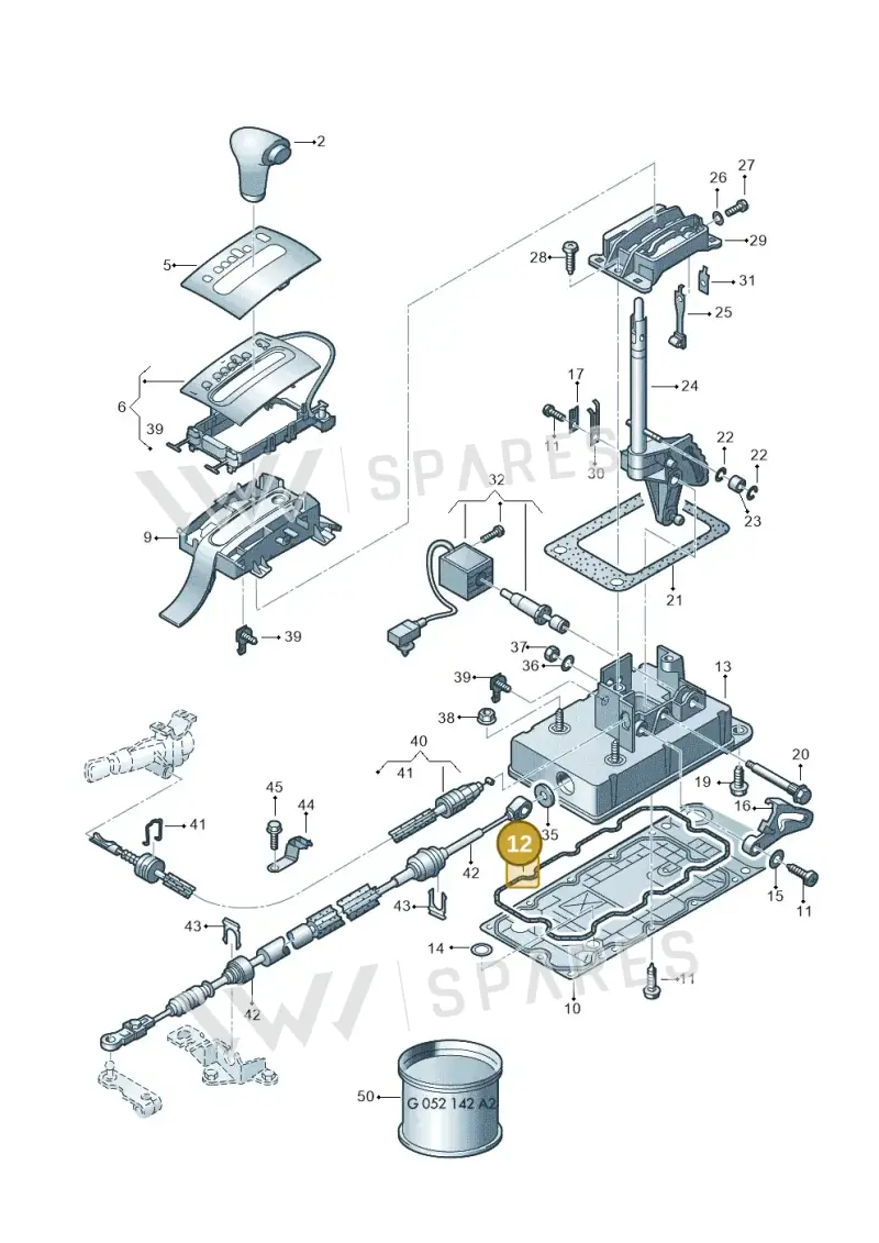 6Q0713075 — Volkswagen Polo (2011-2014) diagram 253713100, position 12