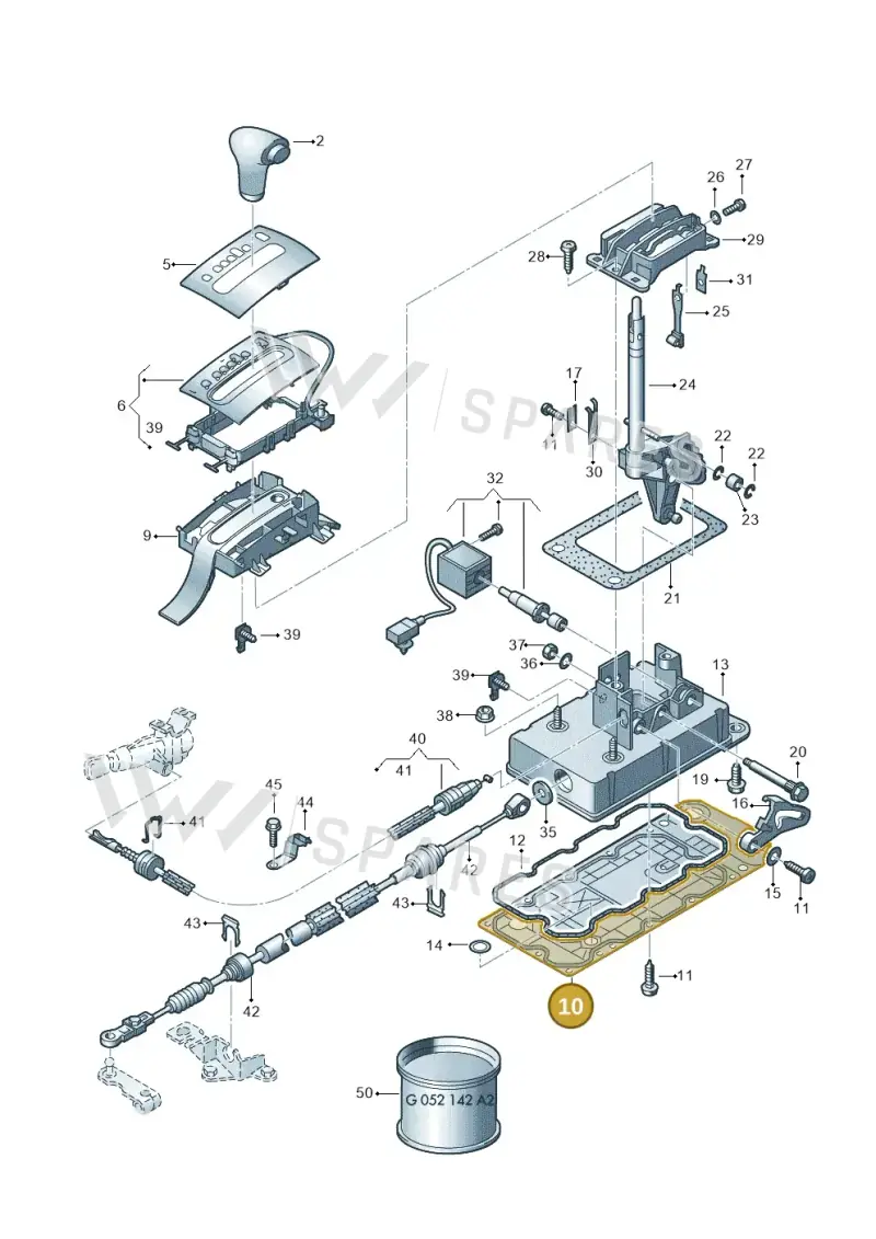 6Q0713091 — Volkswagen Polo (2011-2014) diagram 253713100, position 10
