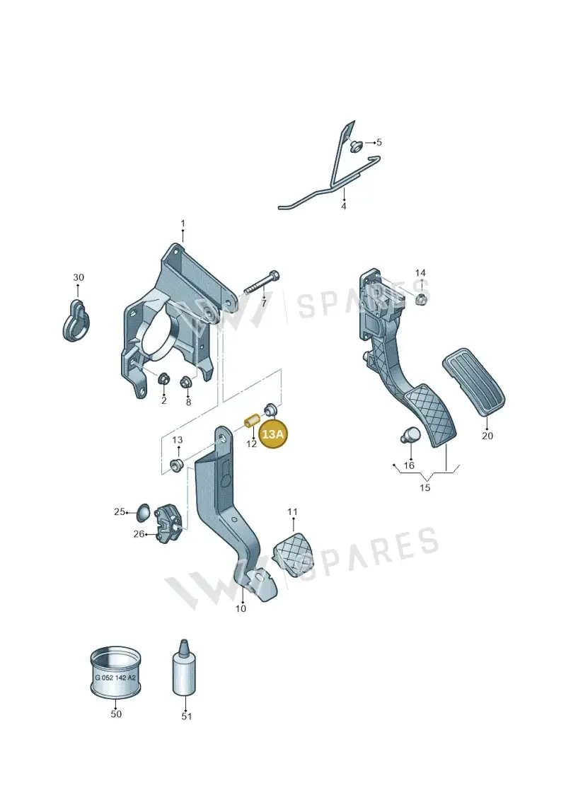 6Q0721153 — Volkswagen Polo (2012-2014) diagram 672721700, position 13A