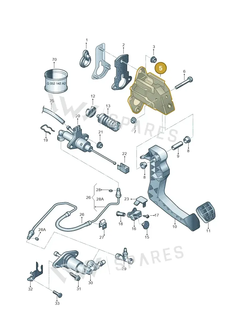 6Q0721373C — Volkswagen Polo (2011-2014) diagram 210721250, position 5