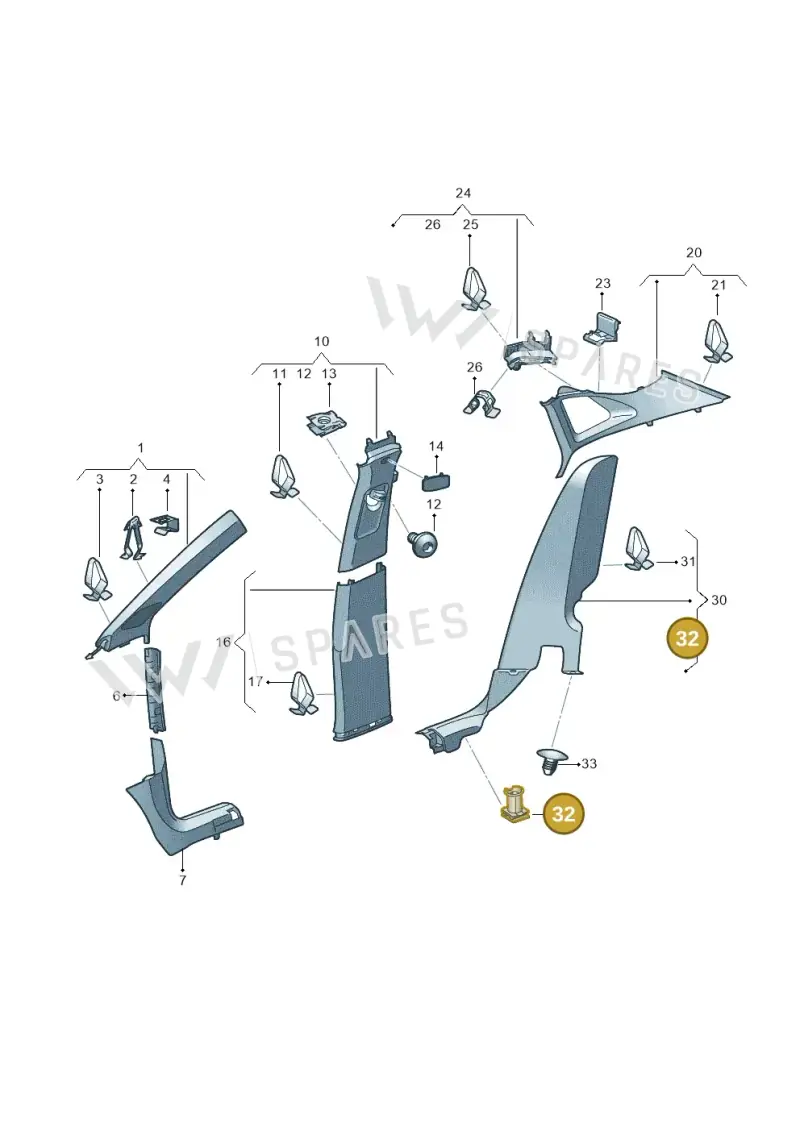 6Q0853147 — Volkswagen ID.4 Pro (2020-2023) diagram 11a867065, position 32