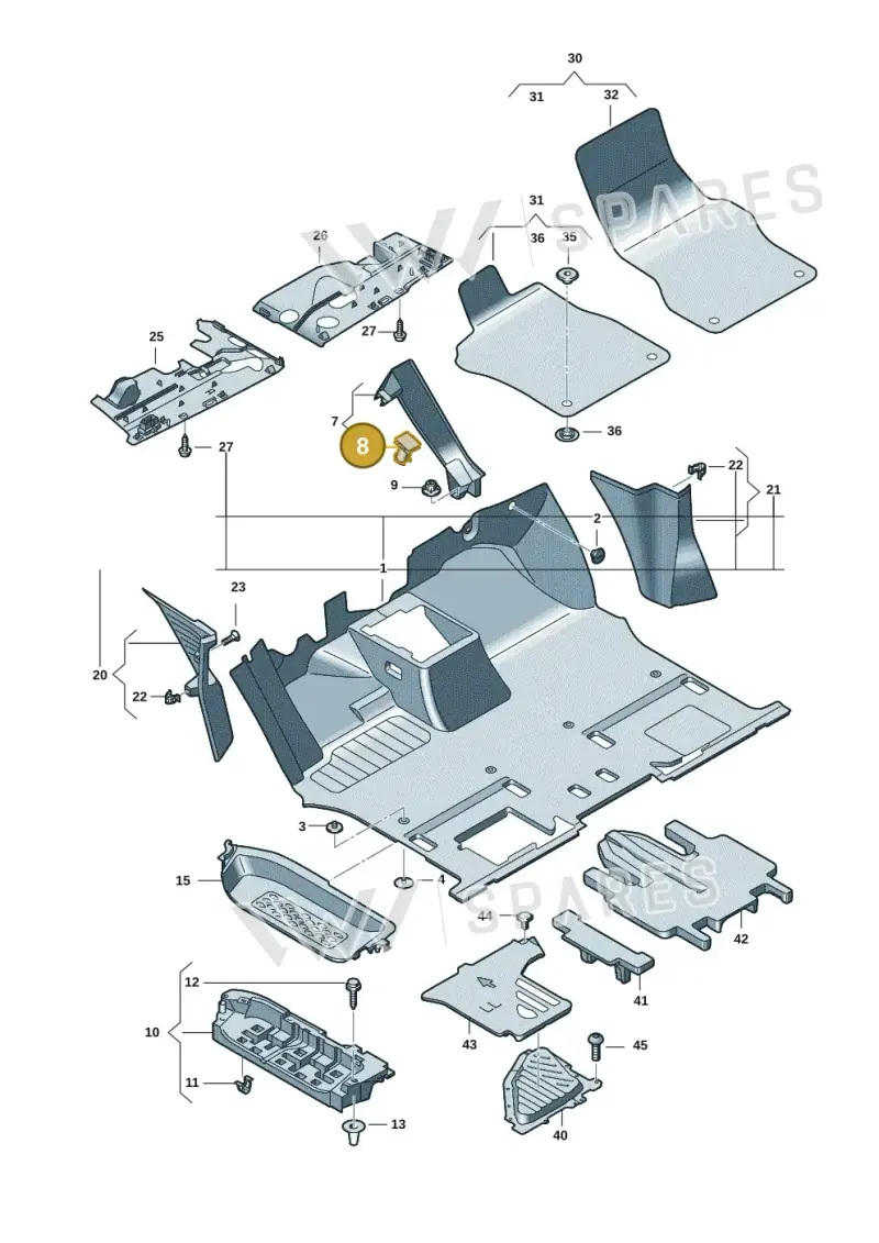 6Q0853147 — Volkswagen ID.Buzz (2022-) diagram 15a863000, position 8