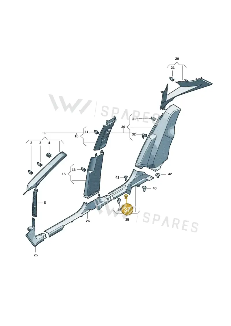 6Q0853147 — Volkswagen Tiguan 2.0 (2023-) diagram 57x867700, position 37
