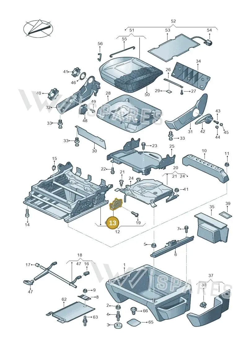6Q0881053B — Volkswagen Transport. multivan (2019-2024) diagram 861881000, position 13