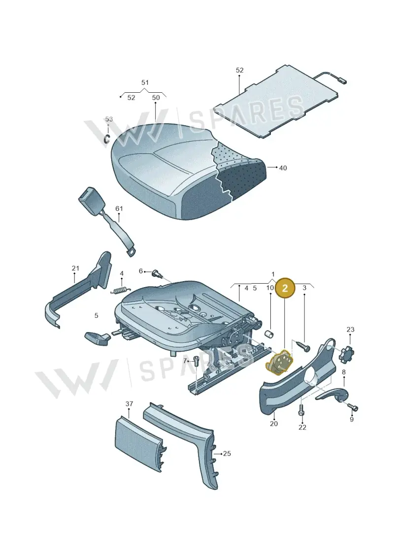 6Q0881053B — Volkswagen Amarok twin cab (2016-2022) diagram 894881100, position 2